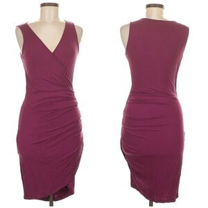WhiteHouseBlackMarket Bodycon faux wrapped dress